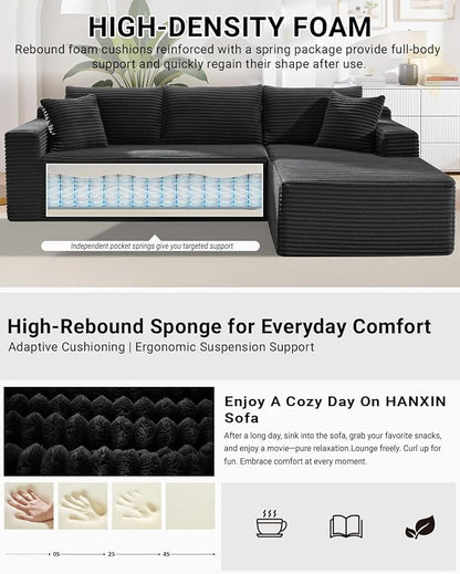 Cloud Sectional Couch, 105 Inch Modular Sectional Sofa - Image 4