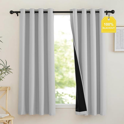 NICETOWN 100% Blackout Off White Curtains by NICETOWN
