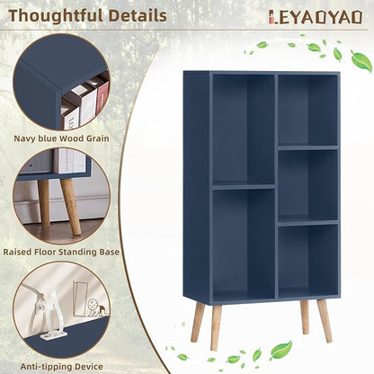 LEYAOYAO 5 Cube Bookshelf 3-Tier Bookcase - Image 4