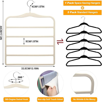 Closet Organizers and Storage, 3 Pack Velvet Pants-Hangers-Space-Saving - Image 5