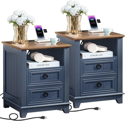 Joaxswe 18" Farmhouse Night Stands Set of 2 by Joaxswe
