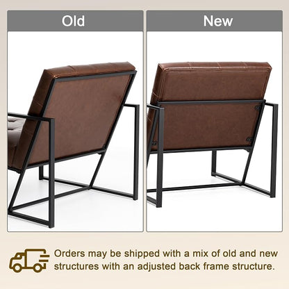 Glitzhome Mid Century Modern Accent Chair, Modern Living Room Chairs - Image 6