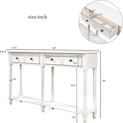 Merax Retro Console Table Sofa Table - Image 2