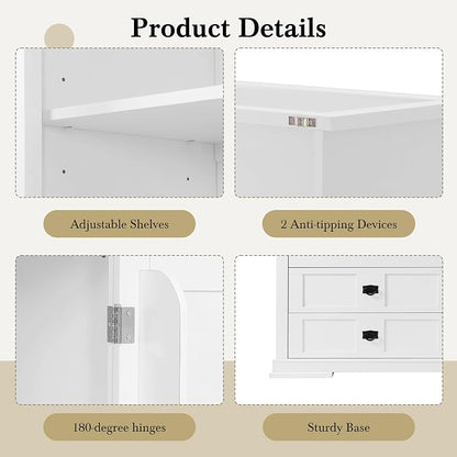 VilroCaz 78'' Tall Freestanding Kitchen Pantry - Image 4