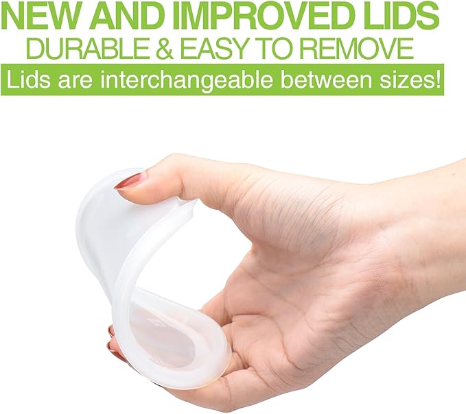 Glotoch 48 Pack (Mixed) 8 oz. and 16 oz. Plastic Containers with Lids, Leak Proof Deli Containers, Meal Prep Soup Containers, BPA Free, Reusable, Freezer Dishwasher Microwave Safe, Mixed sizes