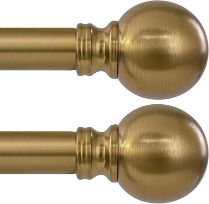 2 Pack Warm Gold Curtain Rods Double by Unknown
