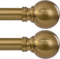 2 Pack Warm Gold Curtain Rods Double by Unknown