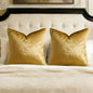 GIGIZAZA Gold Velvet Pillow Covers 26x26 Decorative Pillows Pack of 2 | Throw by GIGIZAZAFocusingonhomedecoration