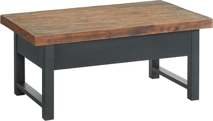 Alaterre Furniture Pomona Living Room 42 Inch Lift Top Solid Wood Coffee Table - Image 9