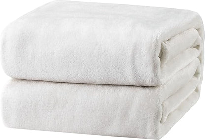 Bedsure GentleSoft White Fleece Throw Blanket by Unknown