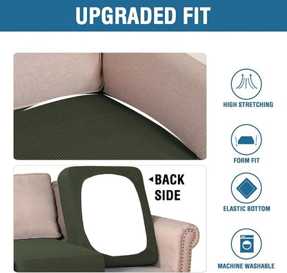 H.VERSAILTEX Super Stretch Individual Seat Cushion Covers Sofa Covers Couch - Image 6