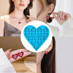 Heart Resin Molds 5pcs Valentine's Heart Silicone Resin Molds for Keychain, Epoxy Resin Casting, Jewelry Making, Valentine Cake Decoration, Cupcake Topper