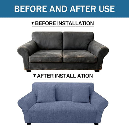 Loveseat Slipcover with 2 Pillow Cover - Image 8