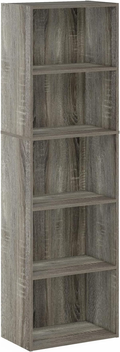 Furinno LUDER Book Shelf, 5-Tier Bookshelf, Bookcase - Image 6
