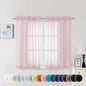 Chyhomenyc Sheer Curtains 45 Inch Long 2 Panels, Short Voile Drapes by Chyhomenyc