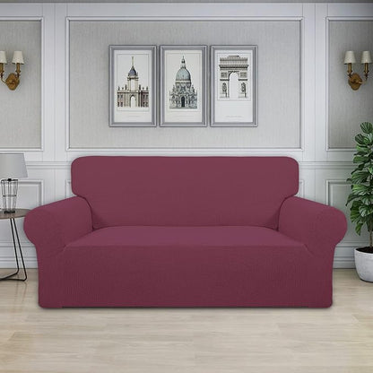 Easy-Going Stretch Oversized Loveseat Couch Covers Washable ASH Rose | 1-Piece - Image 2