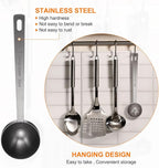 HARFINGTON 3pcs Coffee Scoop Spoon 2tbsp (6tsp, 30ml) 304 Stainless Steel Long Handle Teaspoon/Tablespoon Measuring Spoons Scoops for Tea Sugar Kitchen, Black