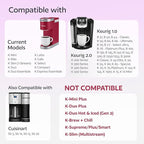 4-Pack Roogaluckeep Reusable K Cup for Keurig, Black BPA Free Refillable K-Cup Pod Coffee Filters, Universal Fit Refillable Coffee Filters for 1.0 and 2.0 Keurig Coffee Makers