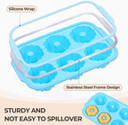 Mini Bundt Cake Pans for Baking, 2Pcs Silicone 6-Cavity Fluted Tube Cake Pan with Metal Reinforced Frame, Nonstick Baking Molds for Cupcake, Brownie, Donuts, Cornbread, Jello