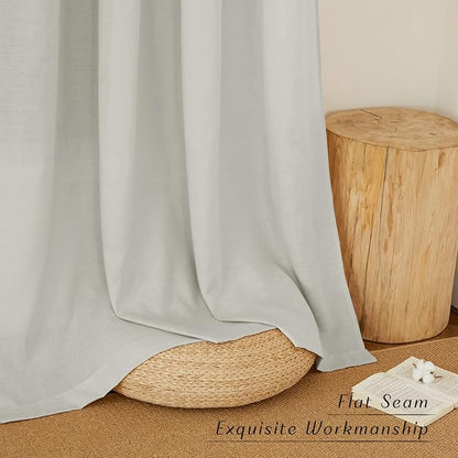 NICETOWN Thick Linen Gray Curtains - Image 6
