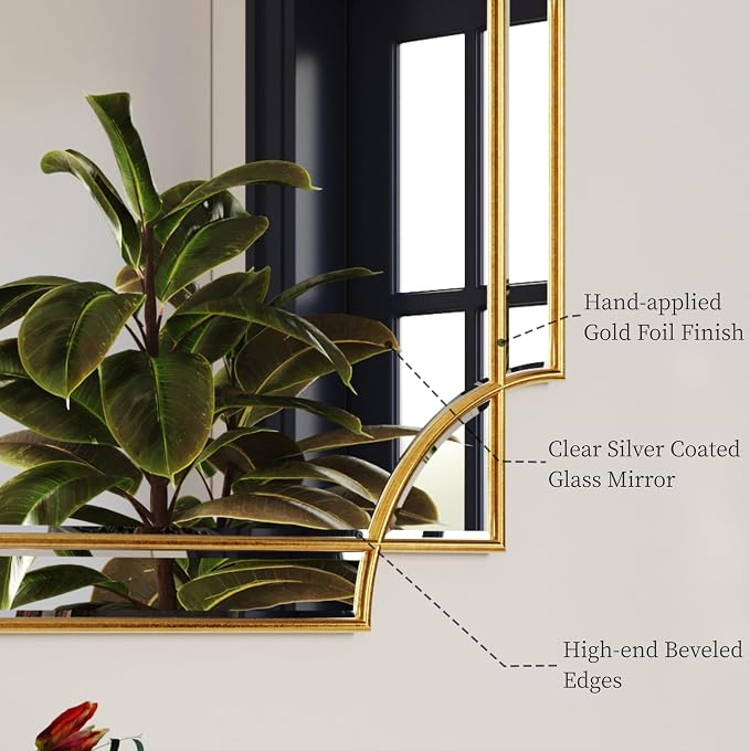 Kelly Miller Gold Framed Mirror - Image 5