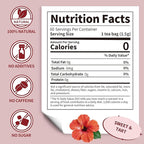 Lynginya Hibiscus Tea Bags, 60 Tea Bags (Pack of 2) - Premium Hibiscus Flower - Natural Herbal Tea - Sweet & Tart - No Sugar & No Caffeine - Total 120 Bags