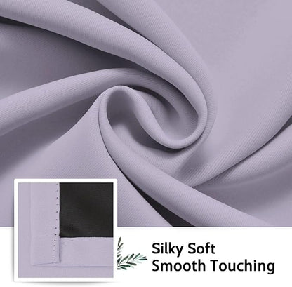 SimpleHome Lilac 100% Blackout Curtains Room Darkening Living Room 72 Inch | - Image 7