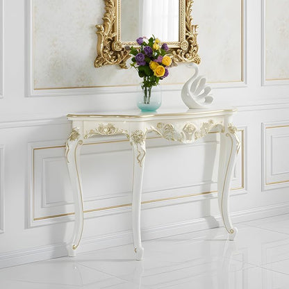 Vintage French Console Table, Wood Entryway Table - Image 7