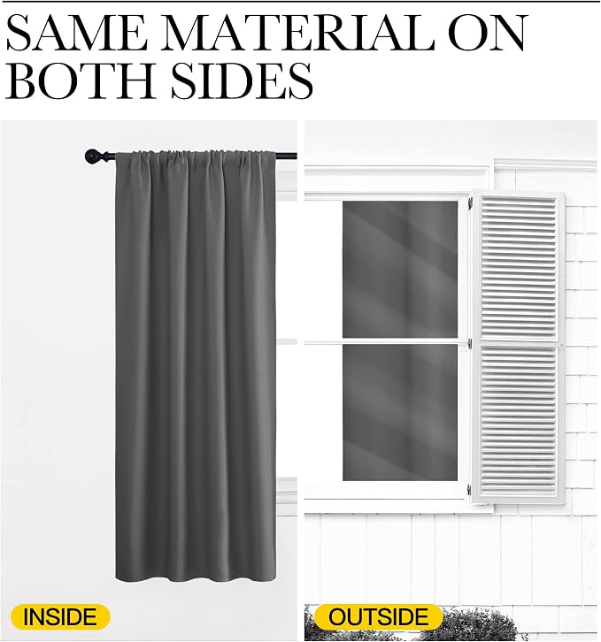 NICETOWN Blackout Curtains 84 for Office - Image 4