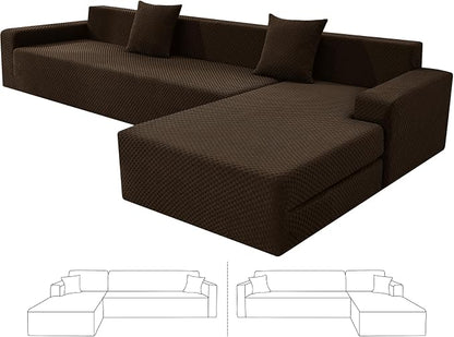 ZNSAYOTX Sectional Couch Covers, Stretch Jacquard Slipcovers by ZNSAYOTX