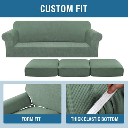 H.VERSAILTEX 4 Piece Stretch Sofa Covers - Image 4