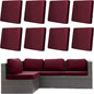 8Pcs Outdoor Cushion Covers, Elastic Patio Cushion Covers | Washable, by dreahoteztil