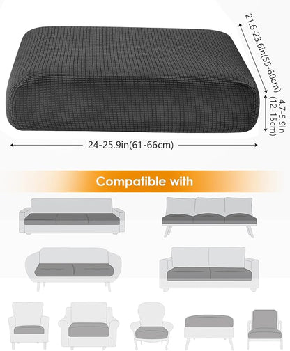 Fuloon Couch Cushion Slipcover, Super Stretch Individual Sofa Covers | 1 Pack - Image 2