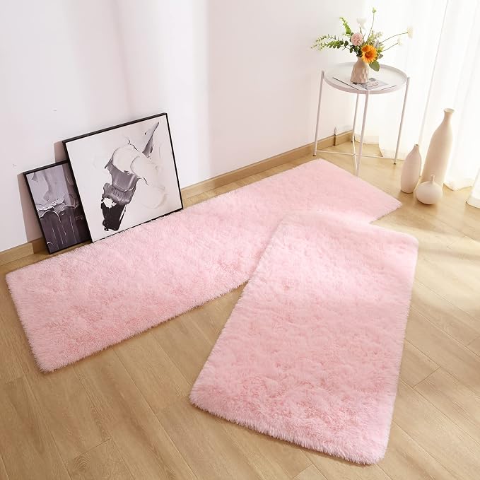 Chicrug Soft Runner Rugs for Bedroom Living Room Plush Fluffy Rug 2x8 | Shag - Image 5