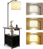 PESRAE Floor Lamp with Table & 2 Drawers, End Table with 3 Color Temperature by PESRAE