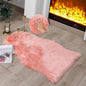 linmopm Faux Fur Rug Sheepskin Shag Fluffy Fuzzy Pink 2x3 ft Small Rugs by Limopmfauxfurproducts