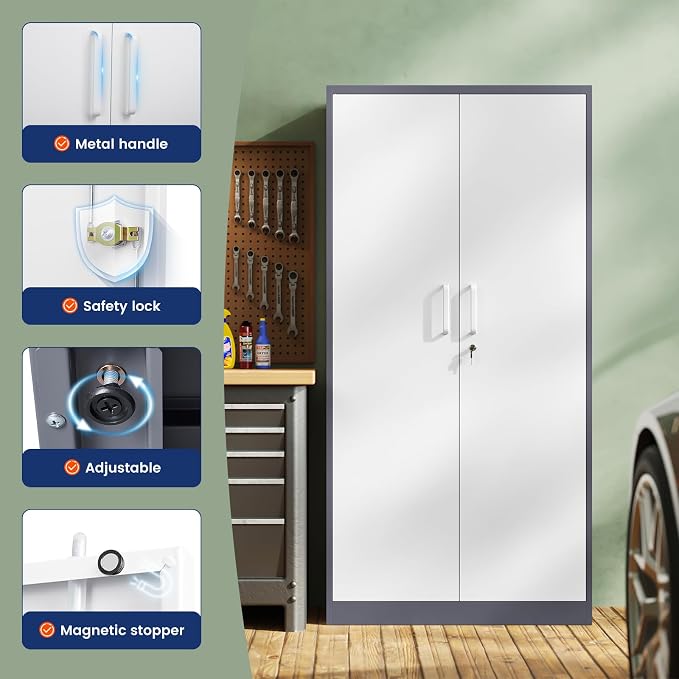 Yizosh Metal Garage Storage Cabinet - Image 4