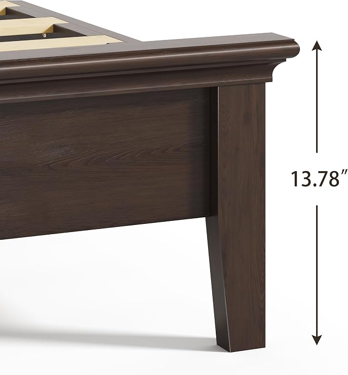 Lifezone Wood Queen Bed, Solid Wood Bed - Image 2