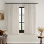 MIULEE Beige Pinch Pleated 100% Blackout Linen Curtains 40x63 Inches | Room by MIULEE