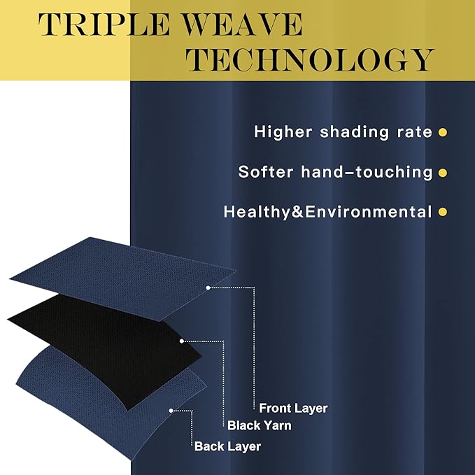NICETOWN Blackout Wide Sliding Door Curtains - Image 3