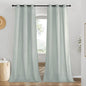 NICETOWN Linen Sage Green Window Curtains 84 inches Long, Grommet Thick Linen by NICETOWN
