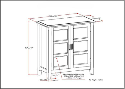 SIMPLIHOME Burlington Storage Cabinet - Image 3