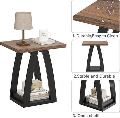 FROMJBEST End Table Set of 2, Side Table, Nightstand, Sofa Side Table - Image 6