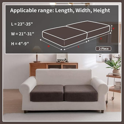OHSIO Sectional Couch Covers, Wear Resistant Stretch Sofa Covers Washable Soft - Image 2