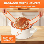 Silicone Bread Sling Dutch Oven，2 PCS Silicone Baking Mat Set，Non-Stick & Easy Clean Reusable Bread Mat With Extra Long Handles, Bread Baking Mat for Sourdough Transfer