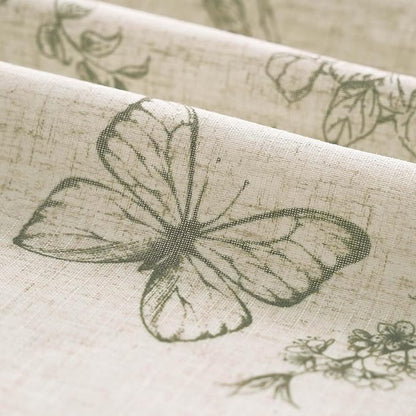 JINCHAN Ruffled Valance Curtain Linen Floral Kitchen Valance - Image 7