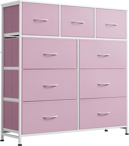 WLIVE 9 Drawer Dresser, Fabric Storage Tower by WLIVE