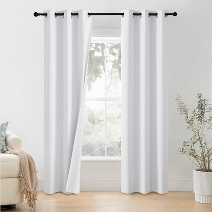 NICETOWN 100% Blackout Window Curtain Panels 90 inch Length by NICETOWN
