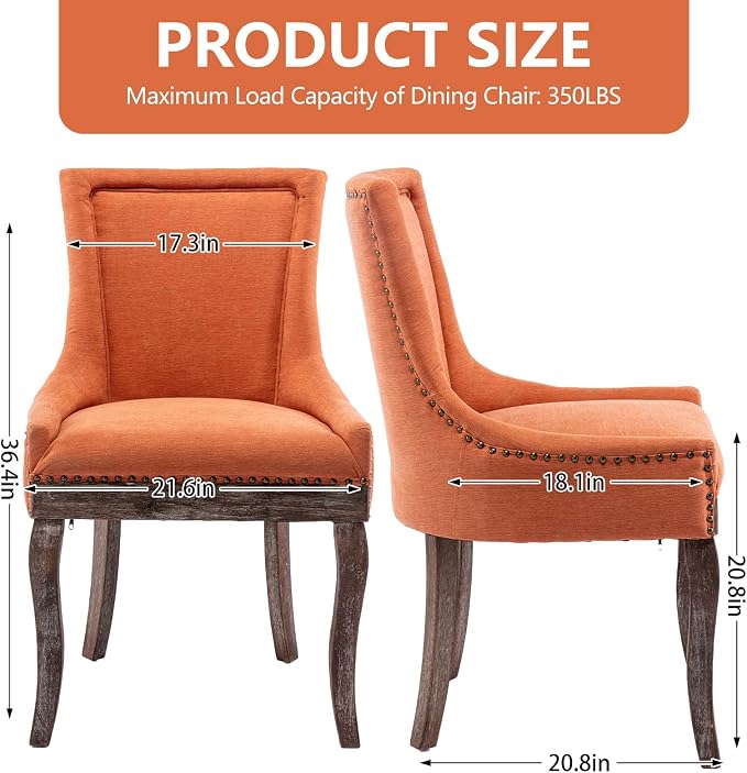 Modern Dining Chairs Set of 6, High Back Dining Chairs Side Chairs - Image 3