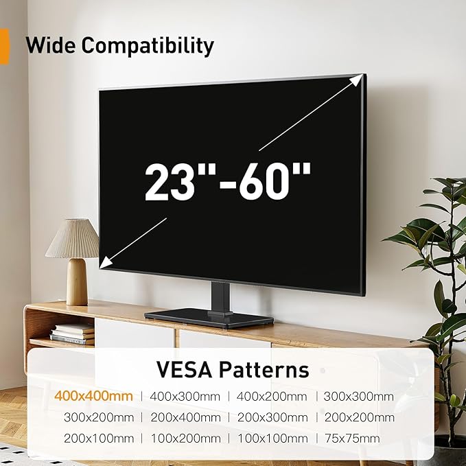Perlegear Tabletop TV Stand, Universal TV Stand - Image 2